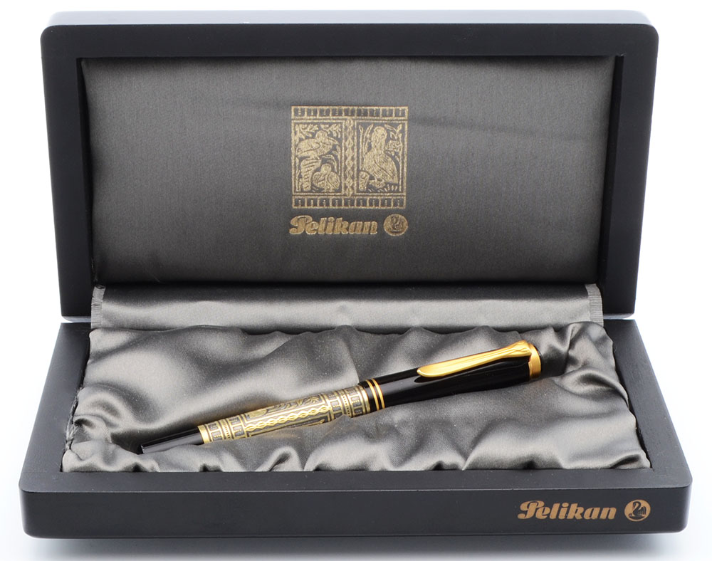 Pelikan M700 Toledo Fountain Pen - Black, Vermeil, Fine 18k